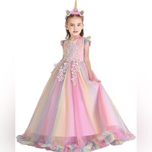 Rainbow Princess Kids Dress